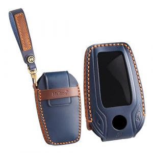 ontto &Eacute;tui de protection en cuir pour cl&eacute; de voiture - Porte-cl&eacute;s - Convient pour BMW &eacute;cran 5 s&eacute;rie 7 G01 G02 G05 G11 G12 G30 G31 G32 I8 I12 I15 X3 X4 X5 X7 - Bleu (Ontto, neuf)