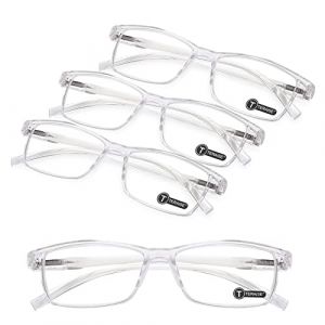 TERAISE 4PCS lunettes de lecture anti-lumière bleue, légères et confortables pour lunettes de lecture homme et femme, robustes lunette de lecture ordinateur, étui à lunettes inclus(2.25X) (HEZHISTORE, neuf)