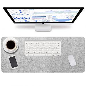 Tapis de Souris Feutre Gris Sous Main - 100 x 43cm Tapis de Bureau, Grand Tapis Souris XXL, Tapis Clavier Souris Antidérapante, Sous-main pour Bureau et Maison (IVEOPPE-EU, neuf)
