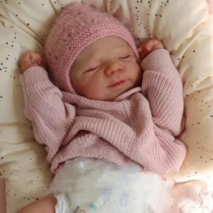 Anano Bébé Reborn Réaliste Fille en Silicone Lavable 45CM Poupée Silicone Reborn La Vraie Vie Reborn Bébé Poupée Fille Qui Ont L'air Réel Bébés Nouveau Né (Yunxinjinyi, neuf)
