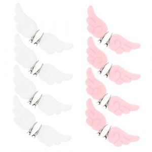 VICASKY Lot de 16 pinces à cheveux en peluche avec ailes - Antidérapantes - Pour cheveux épais - Jolies pinces à cheveux pour des coiffures et des décorations élégantes pour femmes (Belicious Helper, neuf)