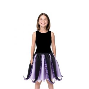 Costume de pieuvre Ursula pour enfants, costume de sorci&egrave;re de mer violet et noir, costume de tutu, tentacule, pour Halloween, cosplay, f&ecirc;te (Jackolume, neuf)