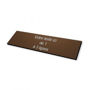 Plaque gravée Boite aux Lettres autocollante 10x2,5cm STANDARD personnalisable - 1 à 3 lignes sans frais supplémentaires marron (my-goodprice, neuf)