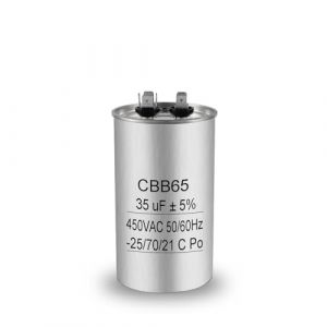Iruihoo CBB65 Condensateur de moteur 35 uF 450 V AC 50/60 Hz 35 µF Condensateur de démarrage et de fonctionnement avec auto-cicatrisation, boîtier en métal pour climatisation, réfrigérateur (Iruihoo Life, neuf)