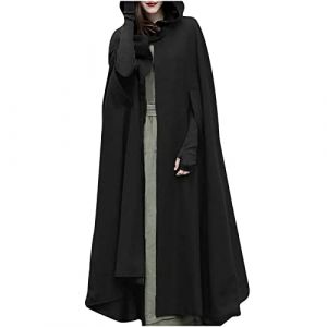Wyongtao Manteaux Cape Pour Femme,Cardigan Longue &Agrave; Capuche Epaiss&eacute;,Manteau De Laine Manches Longue Automne Hiver Taille Unique,Vest Femme Chaud Coupe Ample Poncho Long,Blouson Cape Chic Et &Eacute;l&eacute;gant (Wyongtao❖, neuf)