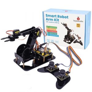 KEYESTUDIO ESP32 Kit de Bras de Robot Intelligent pour Arduino avec Joystick, kit de Construction de Robot de Programmation DIY pour l'&eacute;ducation, Bras robotique 4DF pour Adolescents et Adultes (KEYESTUDIO Official-FR storefront, neuf)