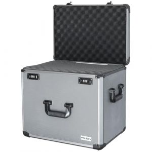 HMF 14422-02 Valise pour Appareil Photo, Malette pour Les Miniatures en Aluminium avec Mousse Prédécoupée | 46 x 33 x 41 cm (hmf_shop, neuf)