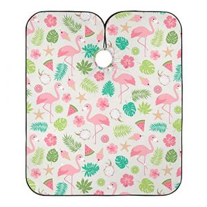 Flamant Rose Avec Feuille De Palmier Tropicale Et Past&egrave;que Robe De Coiffure Accessoires Peignoir Coiffure Antistatique Cape De Cheveux Pour Coiffeurs Instituts De Beaut&eacute; Barber 140X168Cm (guangzhouhongchenmaoyishanghanggerenduzi, neuf)