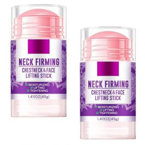 Stick raffermissant au r&eacute;tinol et au collag&egrave;ne pour le cou et la poitrine, anti-&acirc;ge et anti-rides pour raffermir, lifter et hydrater le cou, la poitrine et le visage, r&eacute;duit le double menton (2PCS) (JASUBAI88, neuf)