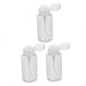 WOFASHPURET 3 Pièces Bouteille De Toner Ongle De Main Dissolvant D'ongle Dissolvant De Vernis Pompe De Distribution De Liquide Distributeur De Pompe à Lotion Flacon Pompe Transparent Plastique (Leiyun, neuf)