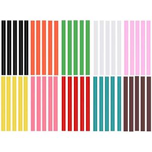 Ewparts 50 Pi&egrave;ces Baton De Colle Pour Pistolet Diam&egrave;tre 7mm 100mm Couleur B&acirc;ton de Colle Universels pour Pistolet &agrave; Chaude, Chaude S&eacute;chage Rapide pour Bricolage, Artisanat, R&eacute;parations (EWPARTS EU, neuf)
