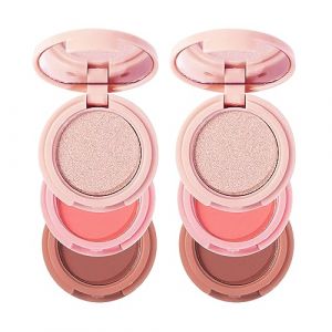 Holzsammlung Palette De Sculpture, Plateau De Maquillage 3 En 1, 2pcs Fard à Joues Brillant Pour Le Visage Fard à Joues Contour Et Surbrillance#03 (TeencentsMallEU, neuf)