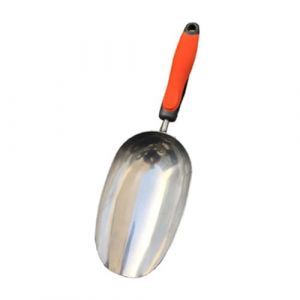 NiuLumea Pelle de rempotage en acier inoxydable avec manche en bois de fr&ecirc;ne, rouille-terreau et outil de compost pour jardinage 32 x 9 cm (HinioTech, neuf)