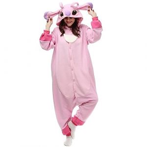 ZKomoL Pyjamas Onesies Cosplay Adulte Unisexe Animaux Halloween Costume Robe Loungewear (Pink Stit, L) (Champion France, neuf)