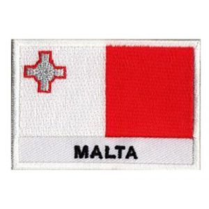 Ecusson Patche Drapeau Malte Patch Maltais Europe Brod&eacute; A Coudre (Naga.Hitam, neuf)