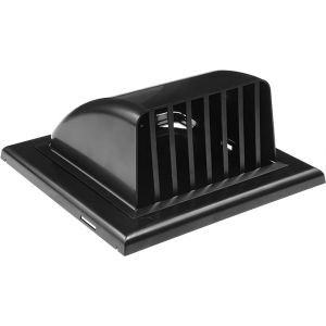 Vent Systems Hotte d'aération noire de 10,2 cm avec protection contre les oiseaux et amortisseur de refoulement – Conçu pour protéger contre les UV – Valve anti-retour – Grille d'aération pour capot (true cloud shop, neuf)