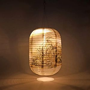 Fiorky Lanternes solaires étanches IP65 de 25 cm, lumière LED en nylon, lampe chinoise japonaise à suspendre pour jardin, mariage, vacances, fête, décoration pour jardin, camping (hingbuteek, neuf)