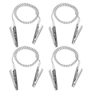 LACHT Porte-serviettes portable, Lot de 3 Serviette Chaîne Chaînes de Serviette à Billes en Métal Flexible Attache Serviette de Table pour Aîné Adulte Enfant et Patient Dentaire (candy27seven, neuf)