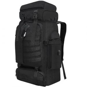 Dafape Sac &agrave; dos de randonn&eacute;e pour homme et femme, 80 L, sac &agrave; dos de trekking, d'alpinisme, de voyage, sac &agrave; dos pour camping, entra&icirc;nement en plein air, cyclisme, sport, gym, taille L (noir) (Dafape EU, neuf)