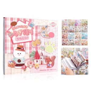 Floruvia 800+ Livre de Stickers R&eacute;tro Japonais pour Filles, Stickers Kawaii Animaux et Plantes, Stickers Style Shōwa pour Scrapbooking Journaling Projets DIY (KIMMYtsekam, neuf)