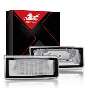 WinPower LED Éclairage plaque immatriculation Compatible avec Audi TT 18SMD Pas d'erreur, 2 Pièces (DZG2018, neuf)