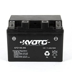 Batterie moto Kyoto SLA GTZ14S-BS (YTZ14S) AGM - Sans entretien - 12 V 11.2 Ah - Dimensions: 150 x 87 x 110 mm compatible avec BMW R1200R successor 1200 2009 (Motodak, neuf)