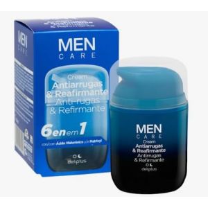 Crème visage anti-rides et raffermissante Men Care Deliplus acide hyaluronique et matrixyl 6 en 1 [Flacon 50 ml] (Arapaima Beitia, neuf)