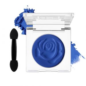 DE'LANCI Ombre &agrave; Paupi&egrave;res Bleue Mate Pigment&eacute;e, Blue Eyeshadow Palette Single Waterproof, Maquillage de Mari&eacute;e, Vegan, #08 (Bleu) (DE'LANCI Direct, neuf)
