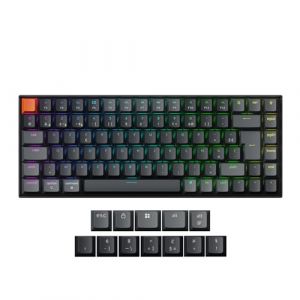 Keychron K2 QMK Clavier M&eacute;canique sans Fil, Disposition 75%, Hot-Swap Commutateurs Banane, R&eacute;tro&eacute;clairage LED RVB et Rechargeable, Bluetooth 5.2 pour Mac/Windows/Linux, Disposition FR- Version 3 (Keychron FR, neuf)