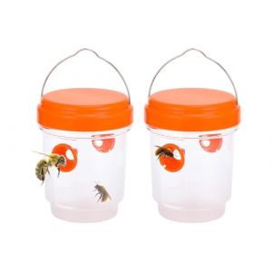 Hitopin Piege Frelon Asiatique, Pi&egrave;ge &agrave; Gu&ecirc;pes avec Lampe Solaire, Pi&egrave;ge Vivant &eacute;cologique &agrave; Suspendre, Suspendre Solaire Piege a Frelon, pour Jardin Balcon Moustique, Mouche, Moucheron(2*Orange) (ShenzhenShiHaiTuoPinKeJiYouXianGongSi, neuf)