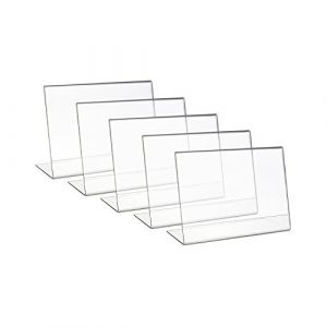 HMF 46935 Présentoir de Table Acrylique incliné | 5 Pièces | DIN A4 Format Paysage | Transparent (hmf_shop, neuf)