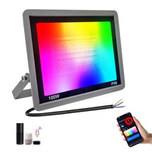 Fosingut RGBCW Projecteur LED Ext&eacute;rieur 50W,Spot LED Couleur 2700K-6500K,Contr&ocirc;le l'APP/Musique Sync/Minuteur/Dimmable/&Eacute;tanche IP66 Luminaire RGB &Eacute;clairage Ext&eacute;rieur Murale pour Jardin,Cour,No&euml;l,F&ecirc;te (Teyinuo Lighting, neuf)