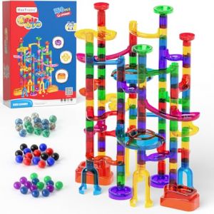 150 Pièces Transparente Tricky Bille Jeux de Construction Circuit Billes Jeu Educatif Marble Rush STEM Labyrinthe Jeux Enfant Convient aux Garçons et aux Filles de 3-12 Ans Cadeau (Jane-EU, neuf)
