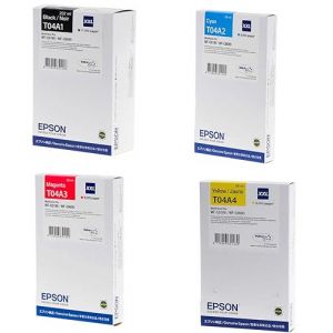 Epson T04A1, T04A2, T04A3, T04A4 XXL Cartouches d'encre Originales Noir, Cyan, Jaune, Magenta Multipack pour Workforce-Pro WF-C8190, WF-C8610, WF-C8690 (shop-weinheim, neuf)