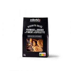 EDERKI - Biscuits au fromage de brebis et Piment d'Espelette 80g (Maison EDERKI, neuf)