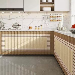 Liveinu Rideaux Armoire pour Armoire de Cuisine, Salle de Bain, Rideau Anti-poussi&egrave;re pour &eacute;tag&egrave;res, Rideaux sous l'&eacute;vier, Installation Crochet et Boucle, Beige Jaune, 70x50cm (istaZ EU, neuf)