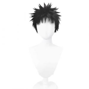 RiRaku Anime Cosplay Perruque Uchiha Obito Black Short Halloween Costume Cosplay Perruque,pour F&ecirc;te Carnaval No&euml;l (ZouPingPengQiJianZhuGongChengYouXianGongSis, neuf)