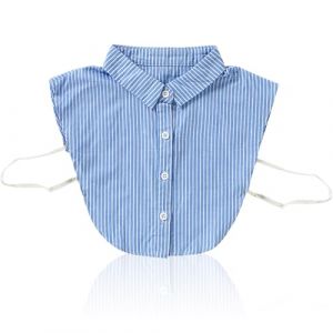 TUONYIS Col Chemisier Femme Amovible Faux Col Femme Faux Collier D&eacute;tachable Faux Col Chemise Col Chemisier Dickey Filles Amovible Demi Chemise Faux Col (FR/ES Alpha/Lettres, Taille Unique, Bleu) (ZECAI TONG, neuf)