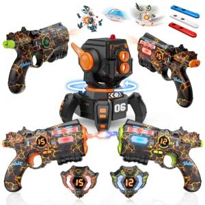 VATOS Ensemble Laser tag Infrarouge Rechargeable avec projecteur, Pistolet Jouet pour 2 Joueurs avec Affichage num&eacute;rique LED du Score, synchronisation des donn&eacute;es en Temps r&eacute;el &agrave; 2,4 GHz (XIAOMA ONLINE EU, neuf)