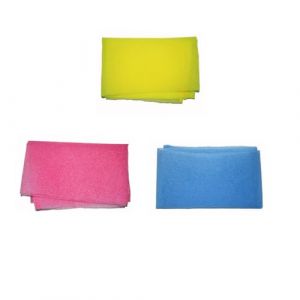SAFIGLE 3 Pi&egrave;ces Serviette De Bain Exfoliante Nylon Lingette De Toilette Pour Corps Douche Et Spa Rose Jaune Bleu (Grand Di, neuf)