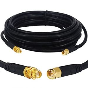 Boobrie SMA M&acirc;le Femelle 5M C&acirc;ble RG58 50 ohms Rallonge SMA M&acirc;le &agrave; Femelle C&acirc;ble SuperFlex RG58 Faible Perte pour 3G 4G LTE Antenne WiFi Routeur LAN sans Fil Cam&eacute;ra De Piste (BOOBRIE, neuf)