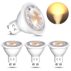 BrightArk Ampoule LED GU10 7W MR16 Ampoule Spot 12V Blanc Chaud 3000K Ampoules &Eacute;conomie D'&eacute;nergie &Eacute;quivalent Lumi&egrave;re Halog&egrave;ne 65W Lampe Spot Encastrable Angle de Lumi&egrave;re 38&deg;, Non R&eacute;glable, Lot de 4 (BrightArk-EU Direct, neuf)