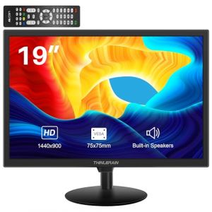 Thinlerain 19 Pouces Ecran PC 1440x900 LED écran Moniteur d'ordinateur avec VGA/HDMI/AV/BNC/USB, Haut-Parleur intégré, 5Ms, 60 Hz, VESA, Noir (Thinlerain, neuf)