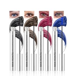 Mascara Couleur Set, 4 Couleurs Waterproof Noir et Braun Bourgogne et Bleu, Mascara Volume et Longueur Dur&eacute;e Volume Durable Extension de Cils, Pour No&euml;l, Halloween, F&ecirc;tes, Mariages, Makeup pour Femme (GZST-EU, neuf)