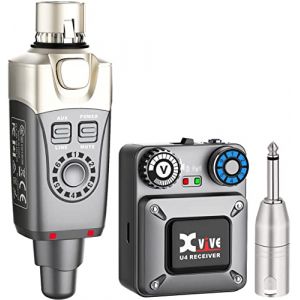 Xvive U4 Syst&egrave;me sans Fil in-Ear Monitor Syst&egrave;me IEM Professionnel pour Studio, Performance en Direct, r&eacute;p&eacute;tition de Bande (1 r&eacute;cepteur et 1 transmetteur) (MEMTOP, neuf)