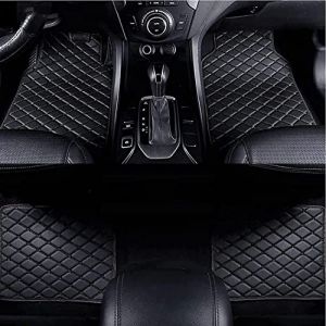 AMPACO 4 PièCes Tapis De Voiture PersonnaliséS pour BMW 3 Series E46 E90 F30 E92 E93 GT F34 F31 E36 E91, Tout Temps Tapis De Moquettes ImperméAble AntidéRapant Accessoires De Protection,f/Black (Peace AD Happiness, neuf)