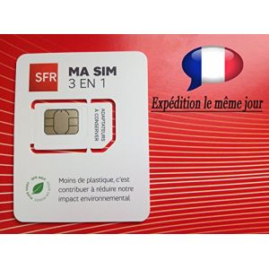 PA83&reg; Carte SIM SFR pr&eacute;pay&eacute;e sans engagement 10 euros de cr&eacute;dit offert (Techtrusty, neuf)