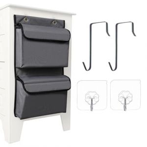 Mxshc Organiseur de porte &agrave; 2 compartiments avec couvercle, penderie &agrave; suspendre pour placard, chambre &agrave; coucher, rangement d&eacute;coratif 60 x 36 x 6 cm (yabaom, neuf)