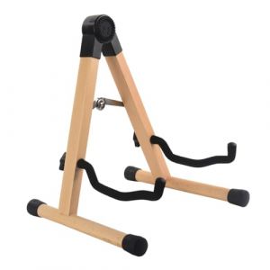 ERINGOGO Support De Guitare Bois Stand Acoustique Avec Cadre Pour Guitare Ukul&eacute;l&eacute; Et Violon Design Naturel Et Stable Pour Musiciens (Jehmal, neuf)