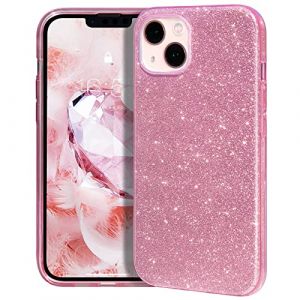 MATEPROX Coque Paillette Compatible avec iPhone 13 Mini/12 Mini - Housse de Protection Glitter Brillant Scintillante Rigide Antichoc pour iPhone 13 Mini 5,4'' - Rose (Winplus2017, neuf)